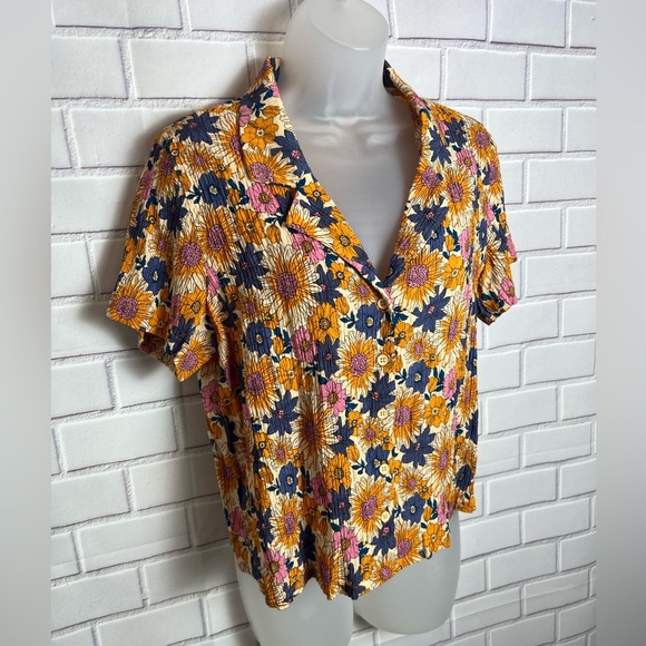 FOREVER 21 Floral Print Women's Top - Multicolor/size M - Picture 4 of 6